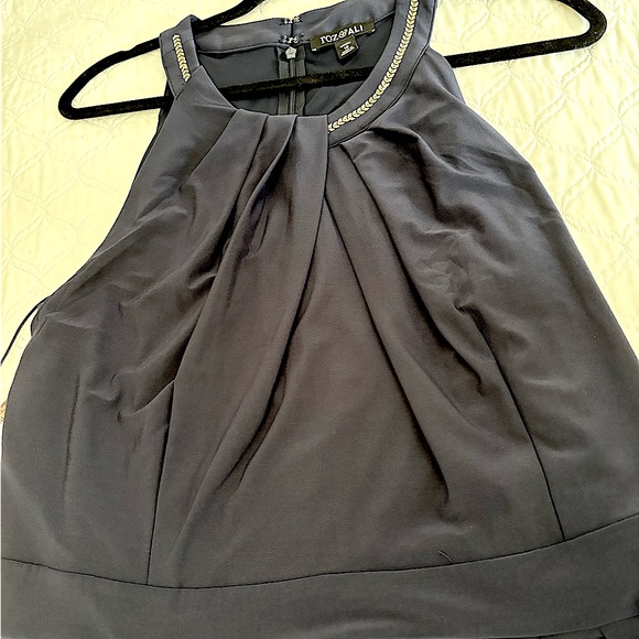 Roz & ALI Dressy Navy Blue Jumpsuit w/ Pleated Bodice SIZE: 16 - Picture 5 of 11